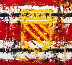 Picture, Manchester United Art, Man United Art, Football art, football painting, Manchester United Flag, Abstract expressionst football