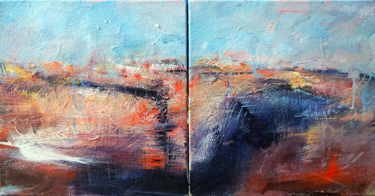 Abstract landscape painting Ireland